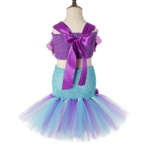  Tutu Dreams 2pcs Mermaid Princess Tutu Outfit for Girls 1-8Y Birthday Party
