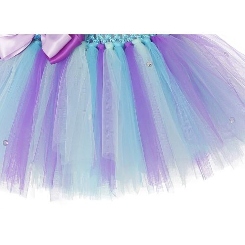  Tutu Dreams 2pcs Mermaid Princess Tutu Outfit for Girls 1-8Y Birthday Party