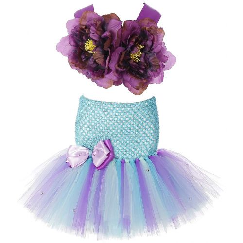  Tutu Dreams 2pcs Mermaid Princess Tutu Outfit for Girls 1-8Y Birthday Party