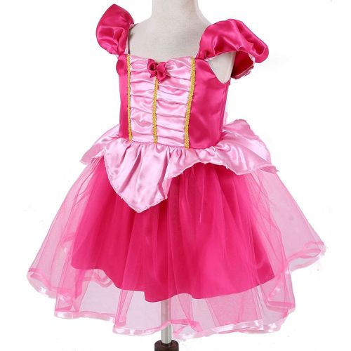  Tutu Dreams Princess(Cinderella,Rapunzel,Aurora,Snowwhite) Costume for Girls Birthday Halloween Party
