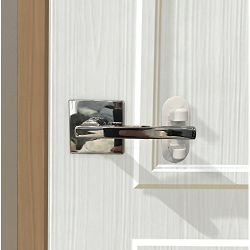  [아마존 핫딜]  [아마존핫딜]Door Lever Lock (2 Pack) Child Proof Doors & Handles 3M Adhesive - Child Safety By Tuut