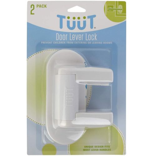  [아마존 핫딜]  [아마존핫딜]Door Lever Lock (2 Pack) Child Proof Doors & Handles 3M Adhesive - Child Safety By Tuut