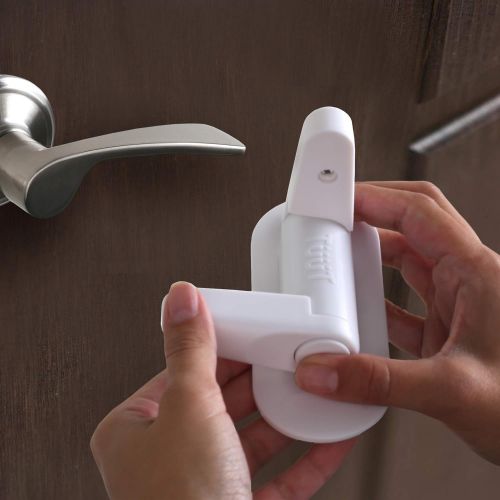  [아마존베스트]Door Lever Lock (2 Pack) Child Proof Doors & Handles 3M Adhesive - Child Safety By Tuut