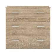 Tvilum 70421akak Space 3 Drawer Chest Oak Structure