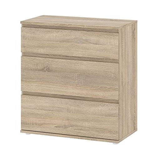  Tvilum 71094ak Aurora 3 Drawer Wide Chest Oak Structure