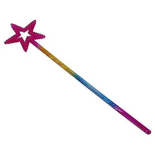  Tvoip 5PCS Girls Costume Props Star Magic Wand Angel Fairy Wands Sticks Birthday Party Wedding Halloween Cosplay Christmas 13 Inches (Multicolor)