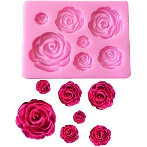  [아마존베스트]Tvoip Rose Flowers silicone mold Cake Chocolate Mold wedding Cake Decorating Tools Fondant Sugarcraft Cake Mold