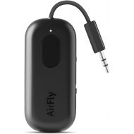 Twelve South AirFly Pro Bluetooth Wireless Audio Transmitter/Receiver for up to 2 AirPods/ Headphones; Use with Any 3.5 mm Audio Jack, Black