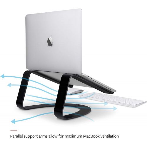  [아마존베스트]Twelve South Curve for MacBooks and Laptops | Ergonomic desktop cooling stand for home or office (matte black)