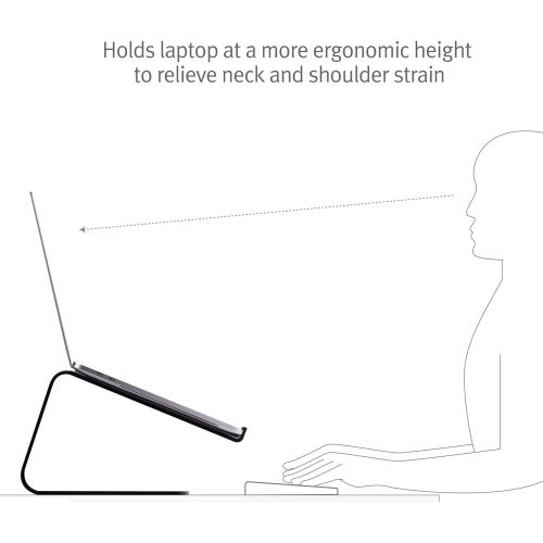  [무료배송]Twelve South Curve for MacBooks and Laptops | Ergonomic desktop cooling stand for home or office (matte black)