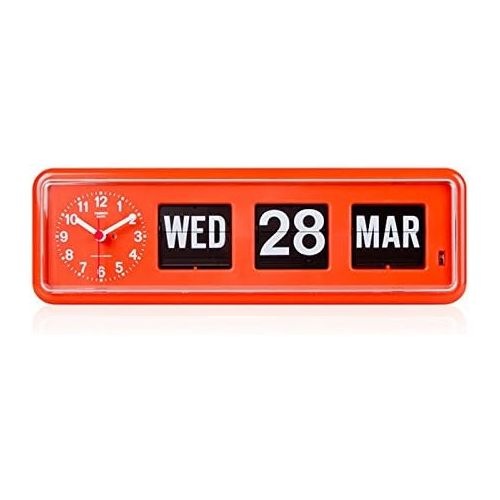 Twemco twemco Homeloo x German Quartz Retro Modern Calendar Wall Flip Clock BQ 38 (Black)