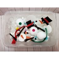 Twiganddaisy Snowman Sensory Bin | Melted Snowman Sensory Bin | Winter Sensory Bin | Snowflake Sensory Bin | Snowman Small World | Snowman Tuff Tray