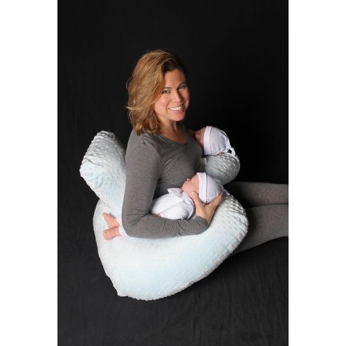  [아마존베스트]You purchased this item on February 11, 2019. THE TWIN Z PILLOW - BLUE - 6 uses in 1 Twin Pillow ! Breastfeeding, Bottlefeeding, Tummy Time,...