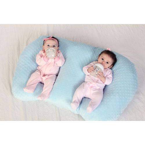  [아마존베스트]You purchased this item on February 11, 2019. THE TWIN Z PILLOW - BLUE - 6 uses in 1 Twin Pillow ! Breastfeeding, Bottlefeeding, Tummy Time,...