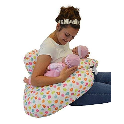  Twin Z PIllow THE TWIN Z PILLOW - Waterproof BIRDIES Pillow - The only 6 in 1 Twin Pillow Breastfeeding, Bottlefeeding, Tummy Time & Support! A MUST HAVE FOR TWINS! - No extra cover