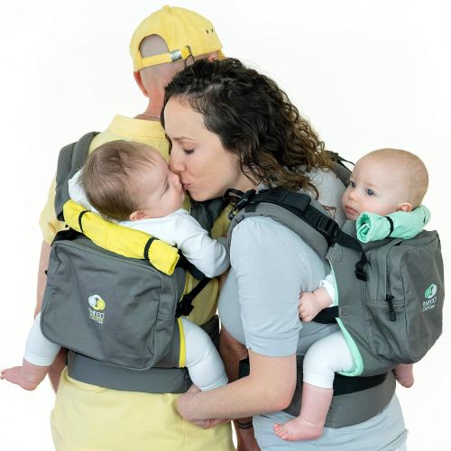  TwinGo Original Baby Carrier (Grey, Green & Yellow)