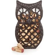 Country Cottage Wise Owl Distressed Metal Cork Collector by Twine