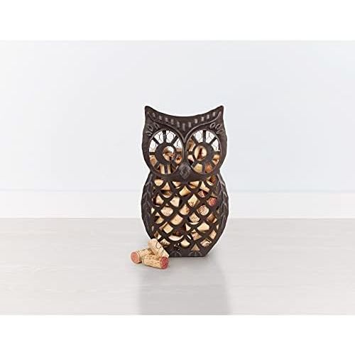  Country Cottage Wise Owl Distressed Metal Cork Collector by Twine