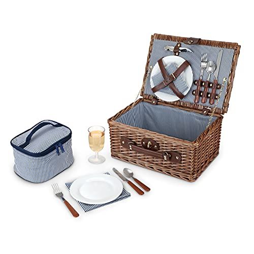  Seaside Newport Wicker Picnic Basket by Twine