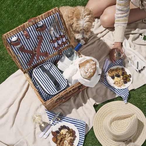  Seaside Newport Wicker Picnic Basket by Twine