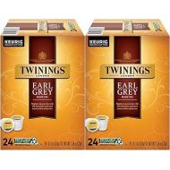 Twinings Earl Grey K-Cup Pods for Keurig, Caffeinated Black Tea Flavoured with Citrus and Bergamot, 24 Count (Pack of 2)