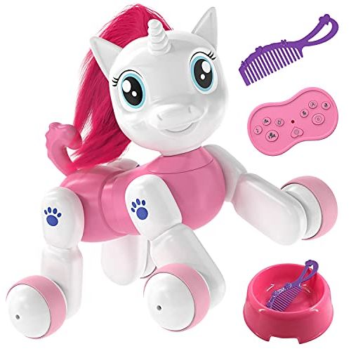  [아마존베스트]Twirlux Robo Pets Unicorn Toy - Remote Control Robot Pet Toy, Interactive Hand Motion Gestures, Walking, and Dancing Robot Unicorn Toy