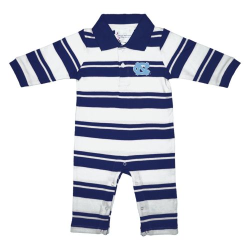  Two Feet Ahead North Carolina Tar Heels NCAA College Infant Baby Rugby Striped Leg Romper