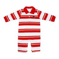 Two Feet Ahead Louisville Cardinals NCAA College Infant Baby Rugby Striped Leg Romper