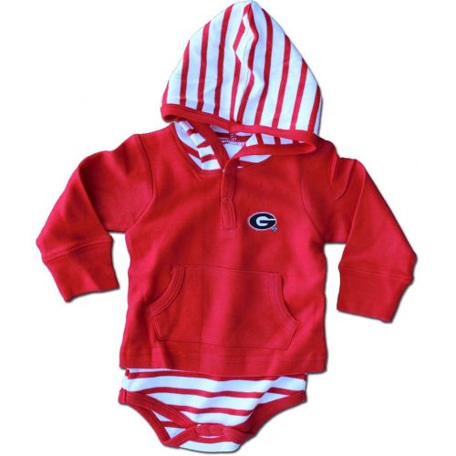  Two Feet Ahead Baby-boys Striped Hooded Creeper