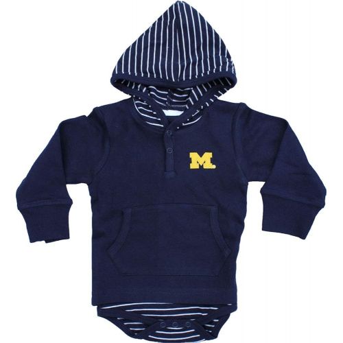  Two Feet Ahead Striped Hooded Creeper (Michigan Wolverines) - University of Michigan Style 2