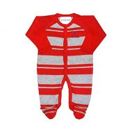 Two Feet Ahead Rutgers Scarlet Knights NCAA Newborn Baby Long Sleeve Rugby Footed Romper