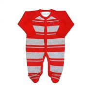 Two Feet Ahead Wisconsin Badgers NCAA Newborn Baby Long Sleeve Rugby Footed Romper