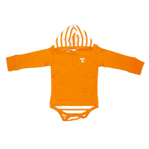  Two Feet Ahead Tennessee Volunteers Newborn Infant Striped Hooded Creeper Sweatshirt Jacket