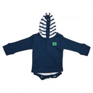 Two Feet Ahead Notre Dame Fighting Irish Newborn Infant Striped Hooded Creeper Sweatshirt Jacket