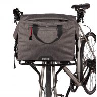 Two Wheel Gear - 4 in 1 Dayliner Box Bag (20 Liter) - Water Resistant Bike Bag for Handlebars, Rear Trunk, Front Rack or carried as Roll Top Messenger - Graphite Gray