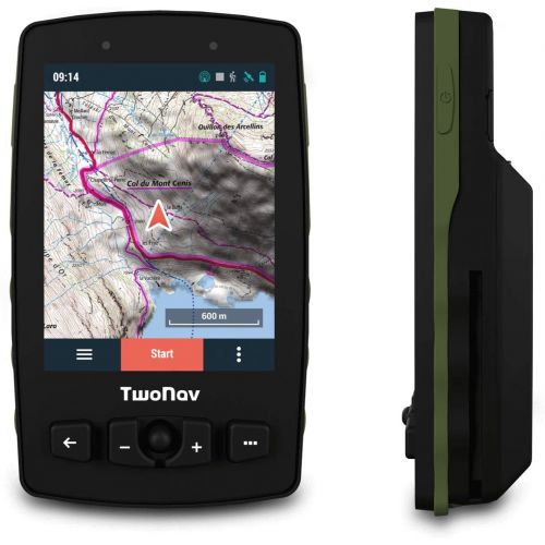  [아마존베스트]TwoNav - GPS Aventura 2 - Trekking mountaineering/joystick/3.7 inch screen/36 hours autonomy + replaceable battery/memory 16 GB + microSD/SIM card/topographical map + roads include