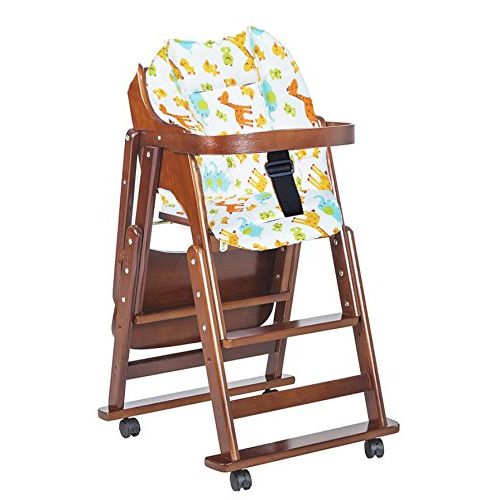  [아마존베스트]Twoworld Baby Stroller/High Chair Seat Cushion Liner Mat Pad Cover Resistant and High Chair Straps (5 Point Harness) 1 Suit (Animal)