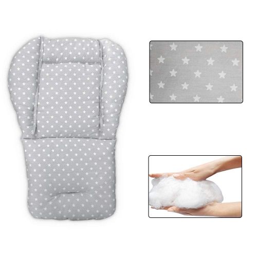  [아마존베스트]Twoworld High Chair Cushion, Large Thickening Baby Stroller/Car/High Chair Seat Cushion Liner Mat Pad Cover Protector Breathable (Fashion Gray)