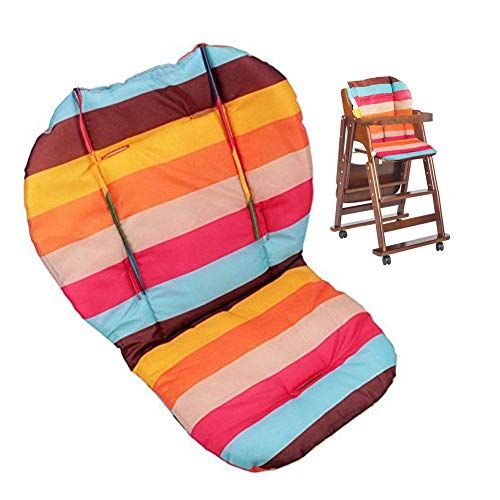  [아마존베스트]Twoworld Baby Stroller/Car/High Chair Seat Cushion Liner Mat Pad Cover Protector Rainbow Striped Water Resistant