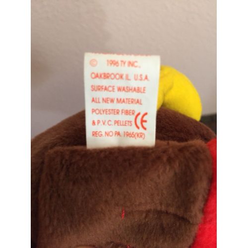  1996 Ty Beanie Baby Gobbles the Turkey several errors RARE