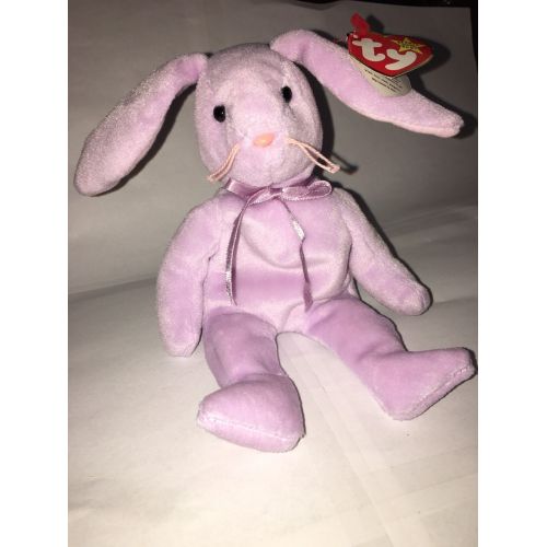  Retired 1996 Ty Floppity Lilac Easter Bunny Beanie Baby DOB 5-28-96 Style 4118