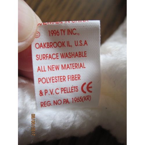 Ty TY Beanie Babies Fleece the Lamb RARE misprint swing tag & tush tag with PVC