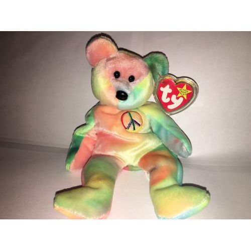  Rare Ty Beanie Baby Peace Bear Original Collectible 1996 NEW Old Stock