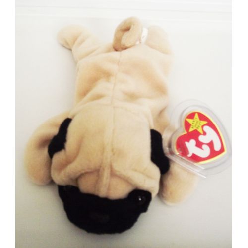  Ty TY BEANIE BABY PUGSLY PUG PVC 4TH GEN HANG TAG 4TH GEN TUSH 9 ERROR RETIRED NEW