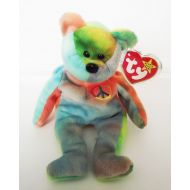 Ty TY BEANIE BABY PEACE BEAR PVC 10 ERRORS 4TH GEN HANG & TUSH RETIRED DEUTSCHLAND