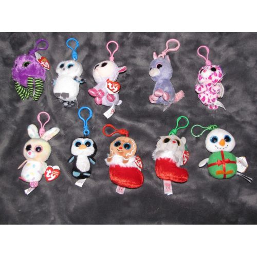  Ty LOT OF 10 TY BABY BASKET HALLOWEENIE BEANIE BOOS XMAS HALLOWEEN EASTER KEY CLIPS