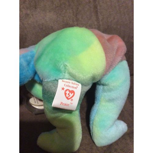  *RARE* Peace Ty Beanie Baby Original Collectible with Multiple Tag Errors! READ!