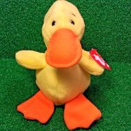 MWMT Ty Beanie Baby Quackers The Duck Retired PE Plush Toy Bird - FREE Shipping