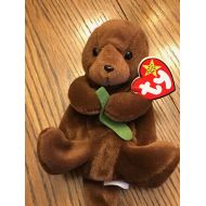 Retired Ty Beanie Baby Seaweed Otter (1996) With Multiple Errors & PVC Pellets