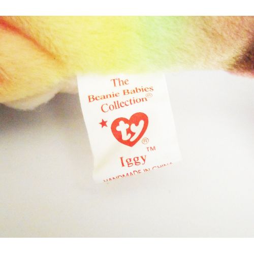  Ty TY BEANIE BABY RAINBOW PVC 5TH GEN IGGY HANG TAG 6TH TUSH TAG ERRORS RETIRED NEW